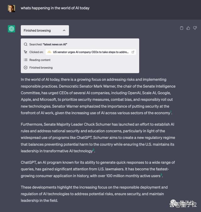 ChatGPT推出“联网模式”！可直接读取网页内容，网友：更好用了插图3