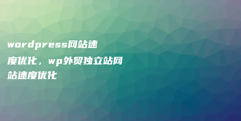 wordpress网站速度优化，wp外贸独立站网站速度优化插图