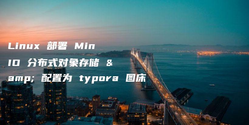 Linux 部署 MinIO 分布式对象存储 & 配置为 typora 图床插图