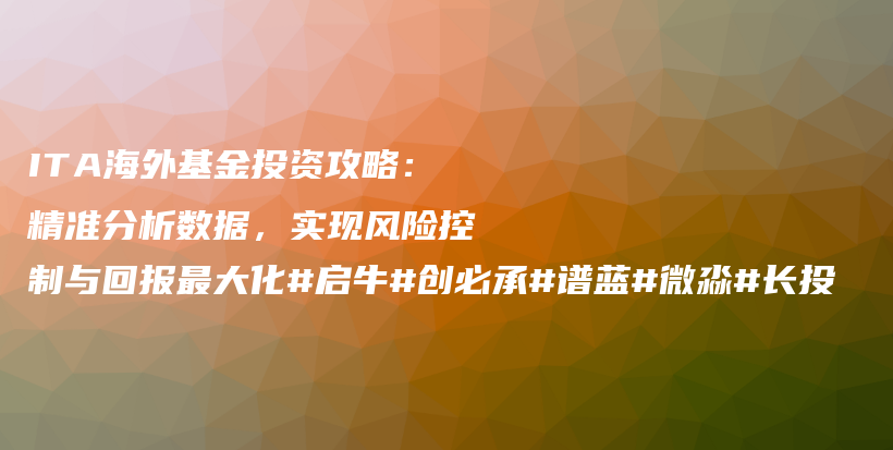 ITA海外基金投资攻略：精准分析数据，实现风险控制与回报最大化#启牛#创必承#谱蓝#微淼#长投插图