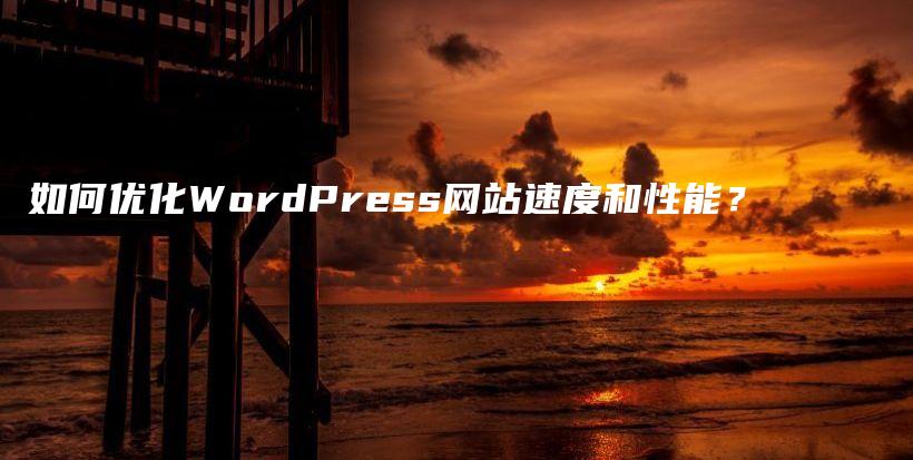 如何优化WordPress网站速度和性能？插图